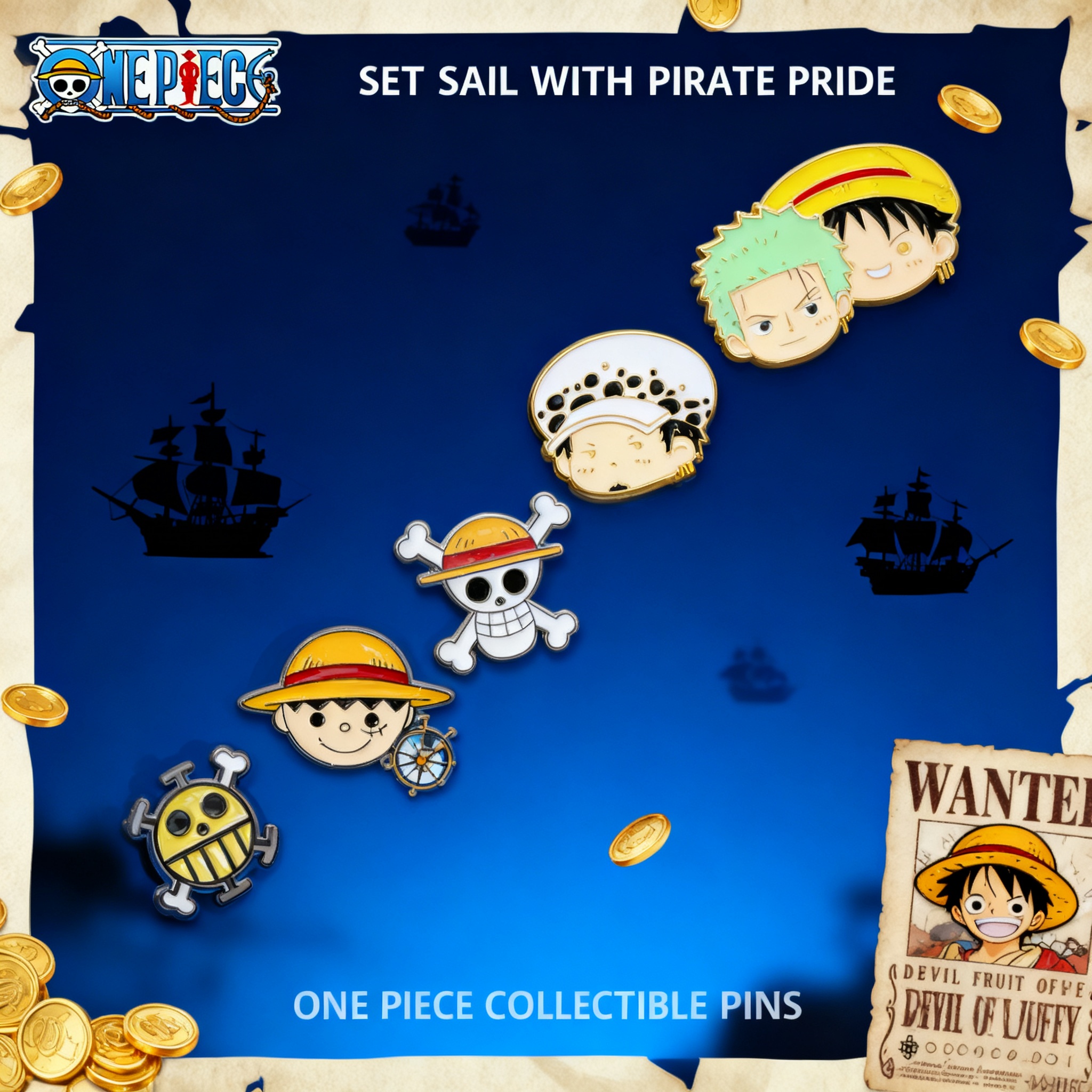 Anime One Piece Merchandise - One Piece Anime Luffy Brooch Cartoon