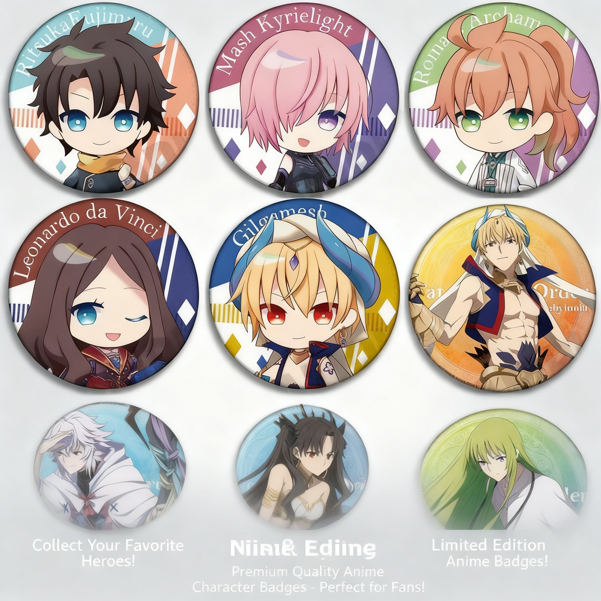 Fate Grand Order Anime Badge P - Fate Anime Merchandise review and price