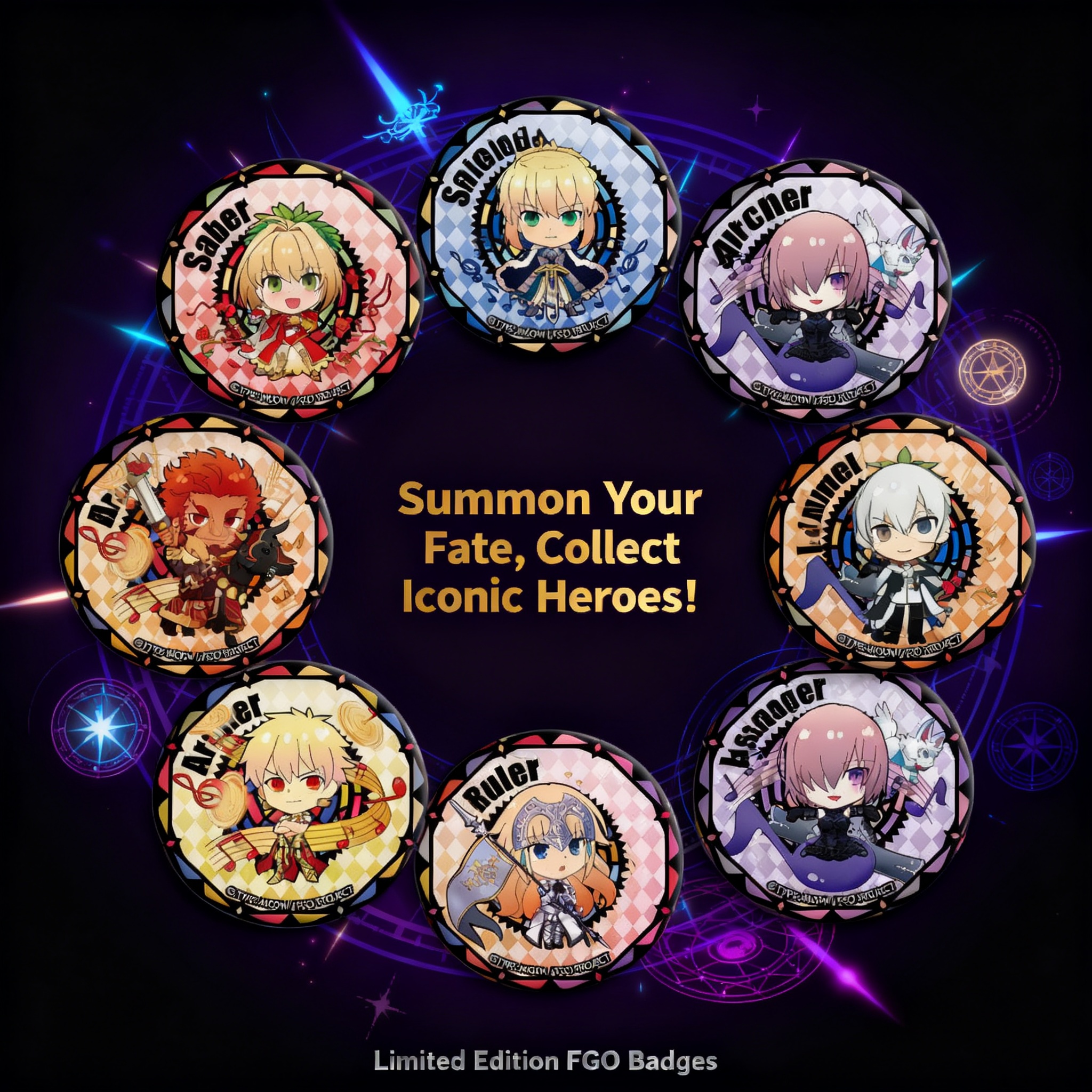 Fate Grand Order Anime Badge 5 - Fate Anime Merchandise review and price