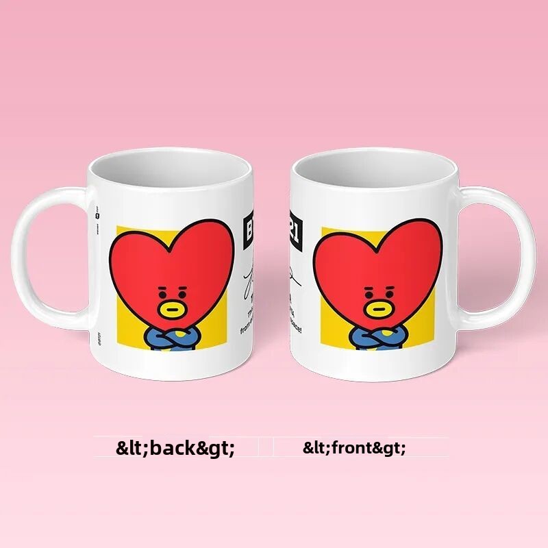BT21 cartoon cute ceramic mug  - Anime Merchandise Women review and price