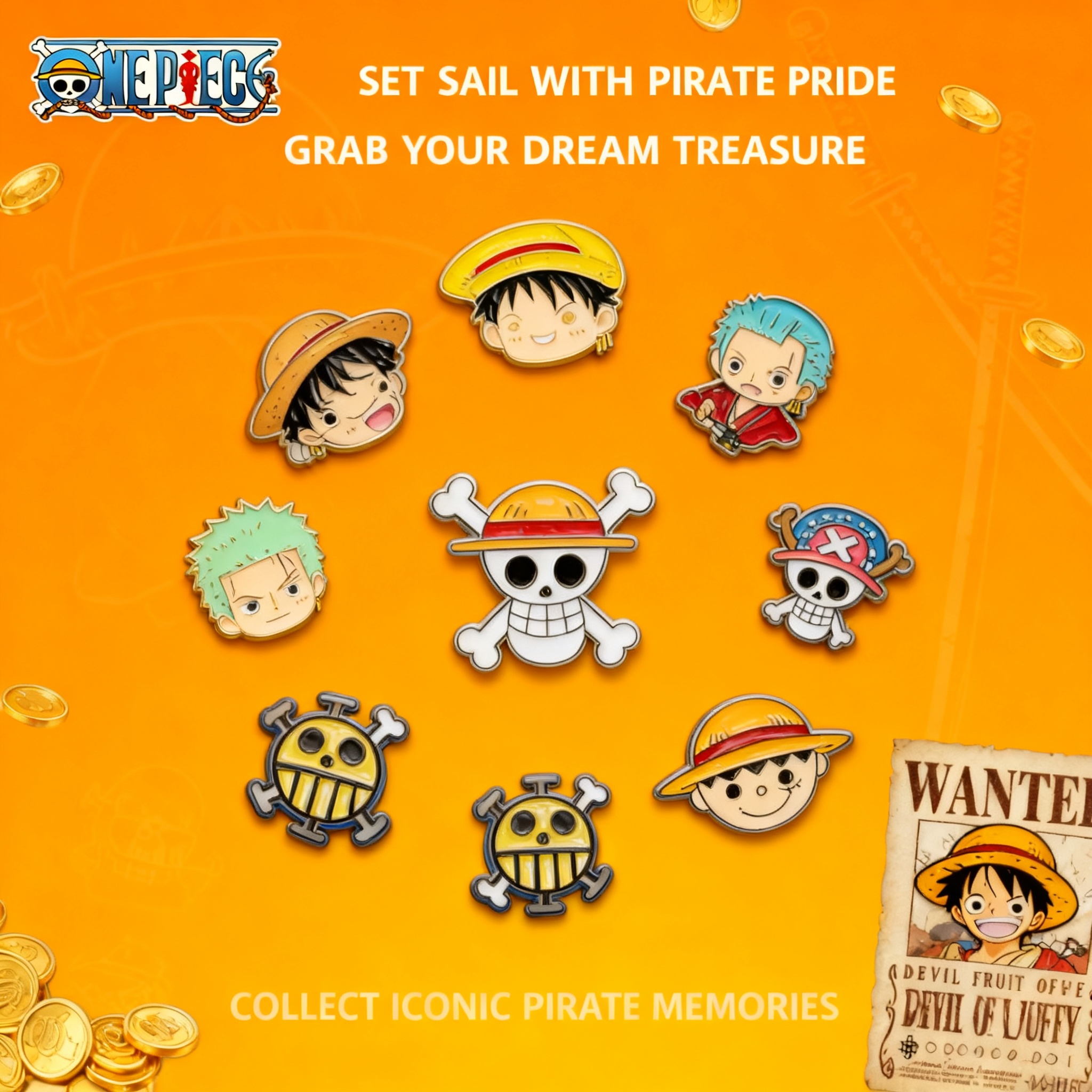 Luffy Brooch Anime One Piece C - Anime One Piece Merchandise review and price